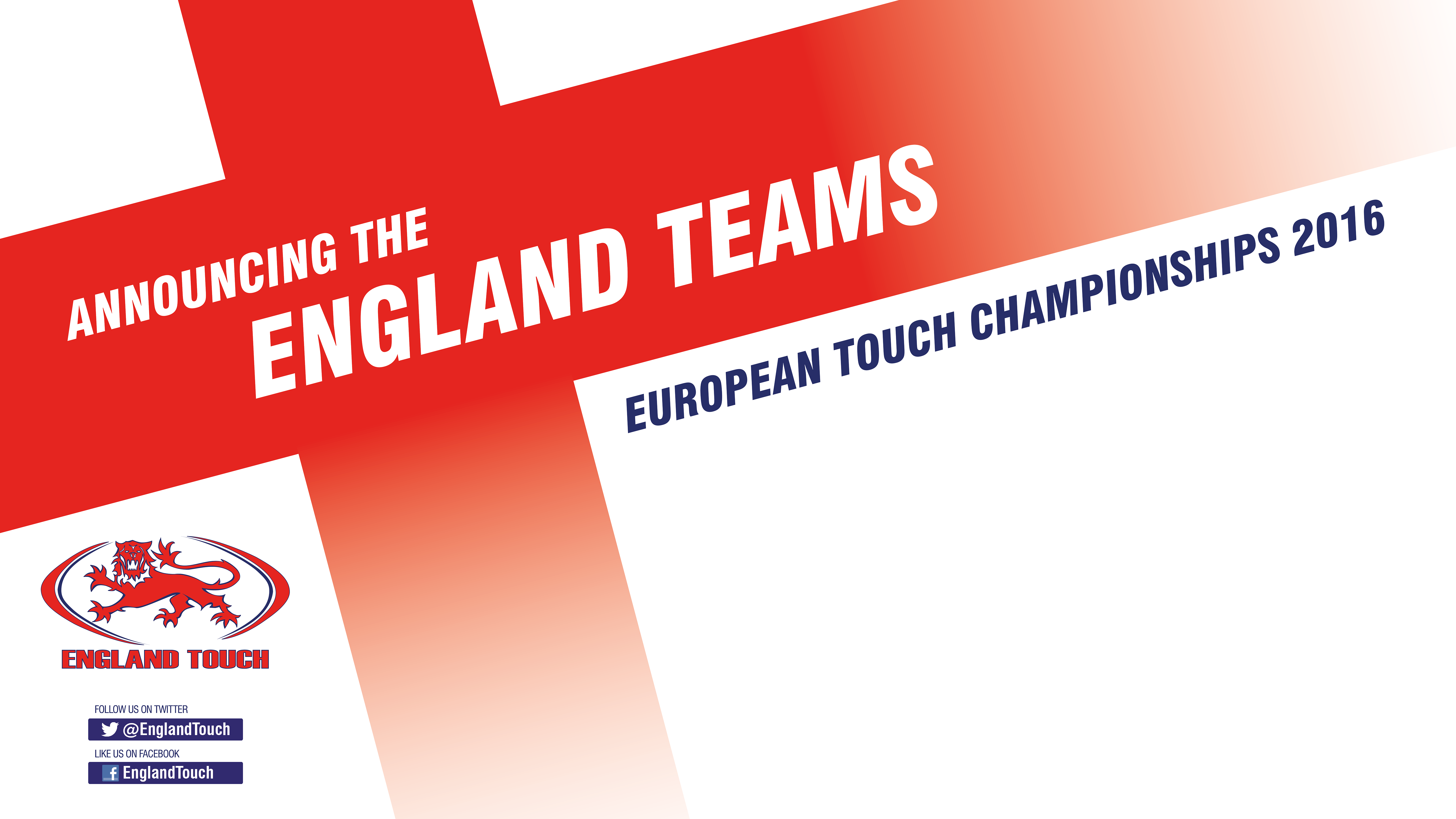 ETC2016 England Teams announced