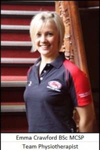 Emma Crawford - Team Physiotherapist