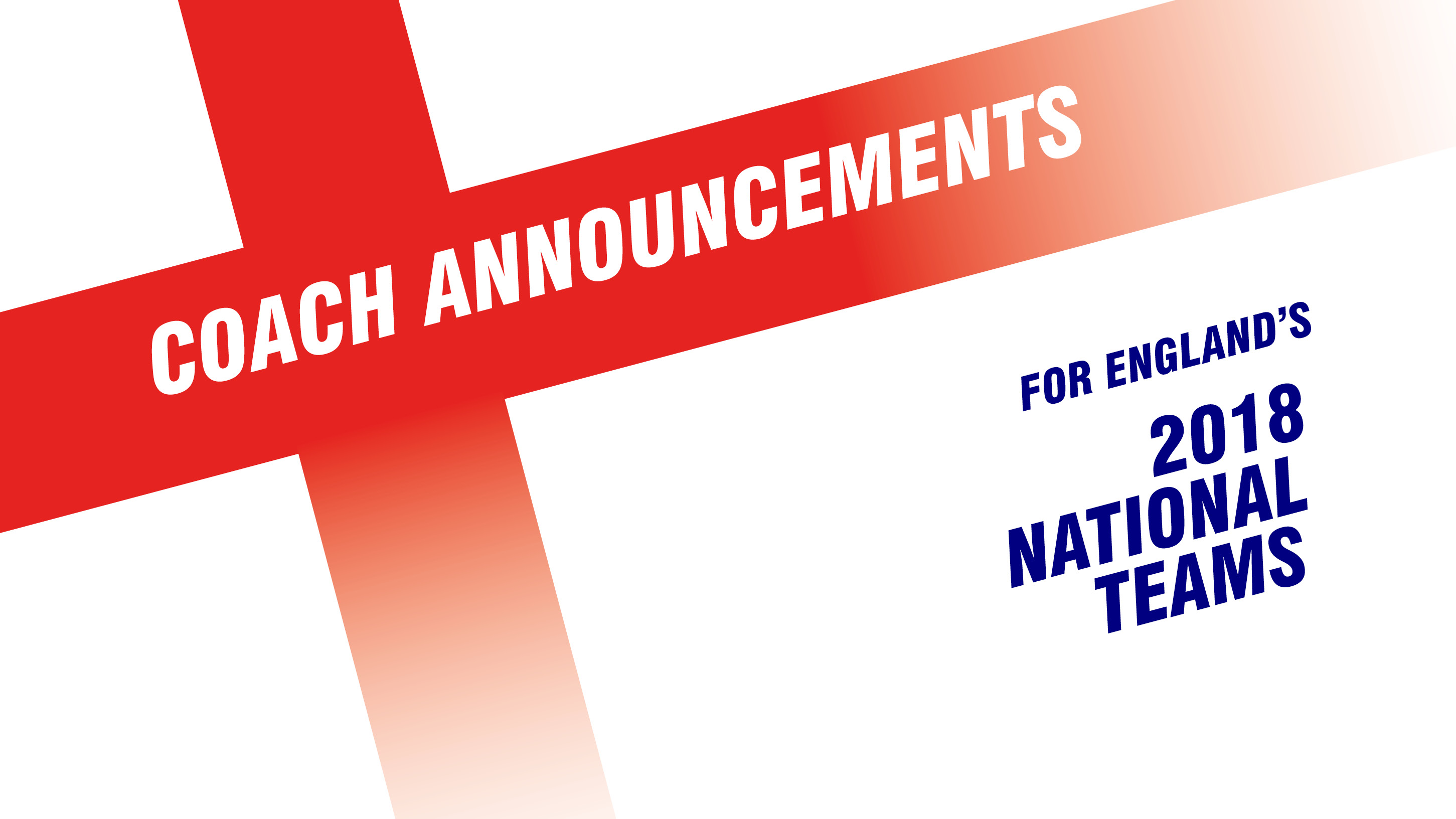 England national head coaches announced