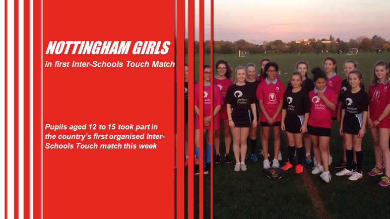 Nottingham girls in first Inter-Schools Touch Match