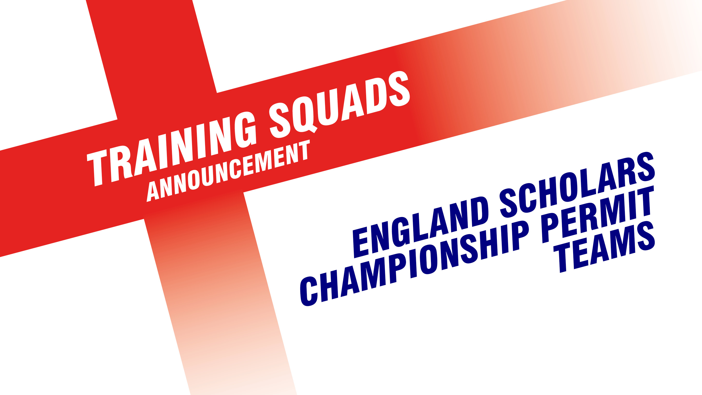 England Scholars training squads announced